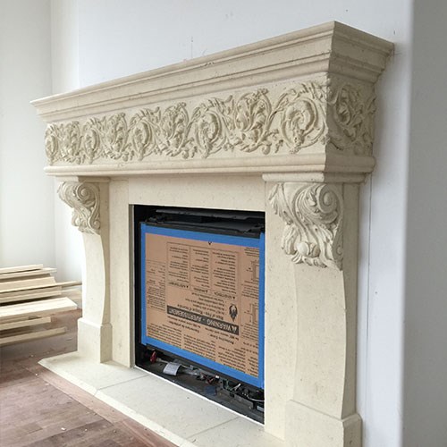 View The Dola Cast Stone Fireplace Surround